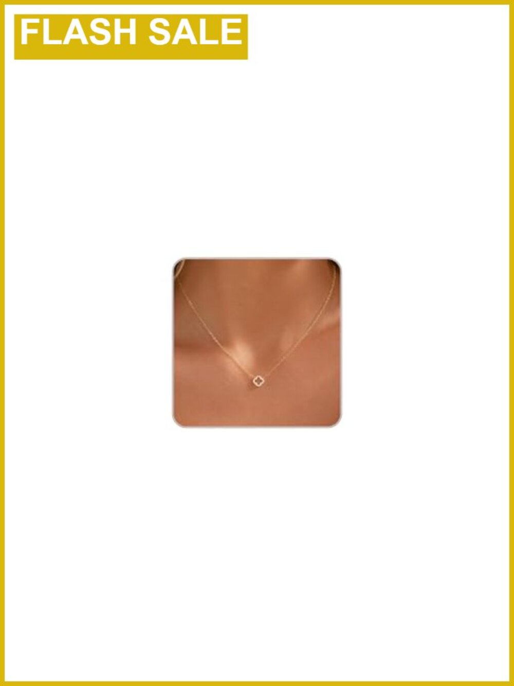 Dainty Gold Plated Four Leaf Clover Pendant Necklace